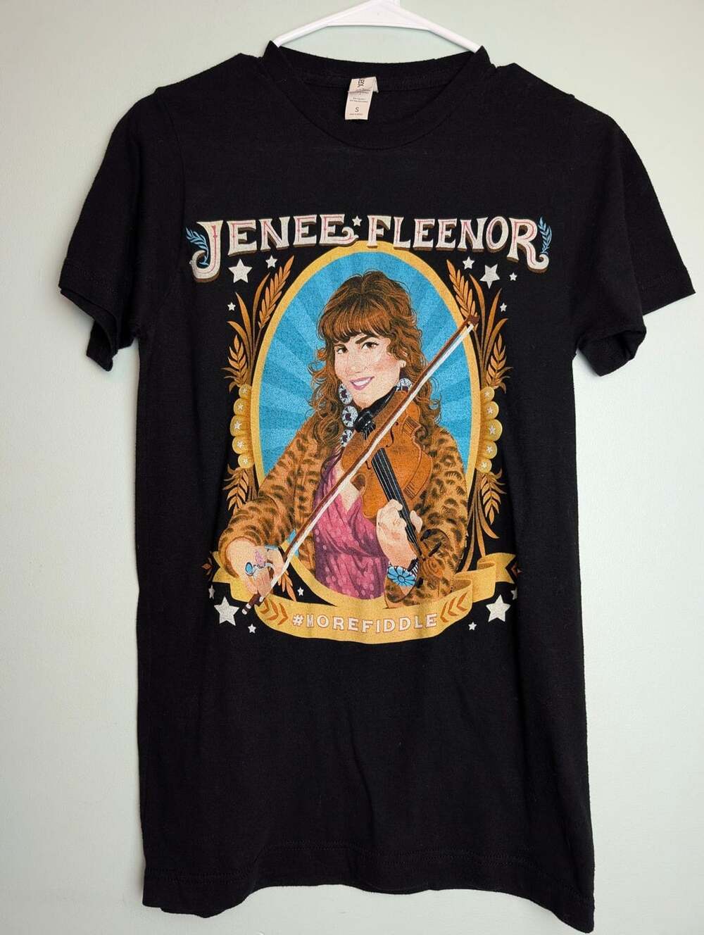 Tultex Jenee Fleenor Size S Black Graphic T-Shirt More Fiddle